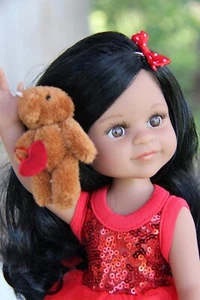 Paola Reina Las Amigas Lady im roten Outfit Puppe 13"/32cm mit Vanille Duft NEU-E - Bild 1 von 15