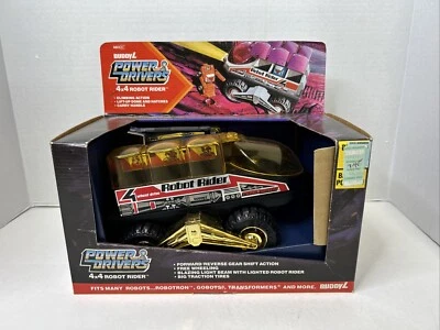 老式 1984 年 Buddy L Power Drivers 4X4 机器人骑手完好全新带盒货架 #1 Z5 — 第 1/4 张图片