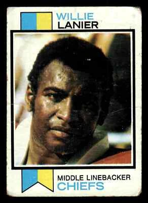 1973 Topps #410 Willie Lanier (HOF) - Kansas City Chiefs (Low Grade) - Image 1 of 2