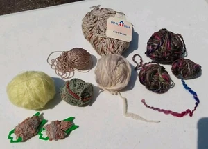 Mixed Yarn Lot Crochet Knitting Mixed Weight Fiber Style Various Colors Lengths - Picture 1 of 6