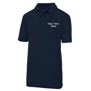 Personalised Custom Embroidered Just Cool Awdis Kids Cool Polo Casual Outdoor - Picture 1 of 24