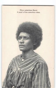 Papua New Guinea~Catholic Mission Student~Antique South Pacific Postcard -N1 - Picture 1 of 4