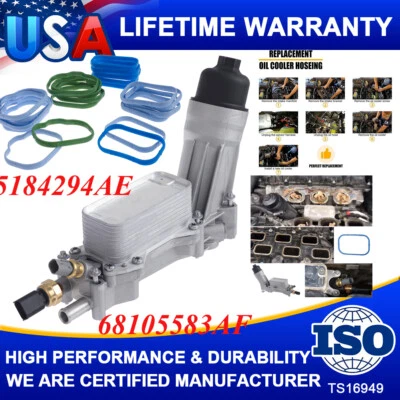 Aluminum Oil Filter Housing Adapter For 2011-2022 Jeep Dodge Ram ProMaster 2500 - Image 1 of 4