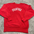 Vintage 1990 Stanford Bluza Dorosły L Champion Splot odwrotny Czerwona Ciężka