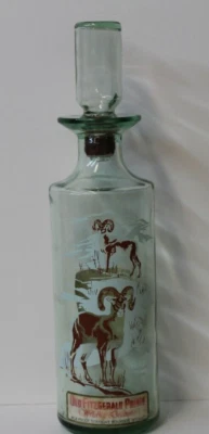 Old Fitzgerald Prime Wildlife Decanter Kentucky Bourbon American Bighorn Vintage - Image 1 of 4