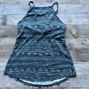Patagonia Alpine Valley Tank Womens Small Blue Pattern Built in Bra New - Picture 1 of 15
