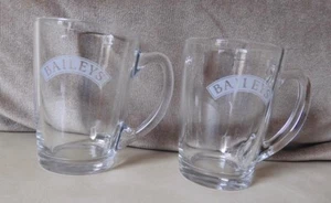 Set of 2 Bailey's Irish Cream Glass Coffee Mugs / Cups - Picture 1 of 6
