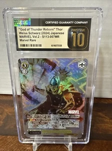 Weiss Schwarz MARVEL Vol.2 "GOD OF THUNDER Thor S113-007 MR Cgc 10 Pristine Holo - Picture 1 of 4