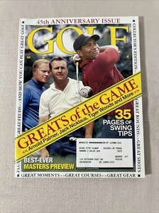 GOLF MAGAZINE 45th ANNIVERSARY PREVIEW  APRIL 2004 PALMER NICKLAUS  WOODS - Picture 1 of 5