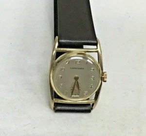 ESTUCHE DE TUBERÍAS LONGINES DE COLECCIÓN DÉCADA DE 1940 LLENO DE ORO 10K CAL 10 L BOBINADO MANUAL - Imagen 1 de 12