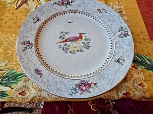 Antique 1918 Tiffany & Co NY Booths Bowing Pheasant Bird Plate 7.75” Diameter - Picture 1 of 4