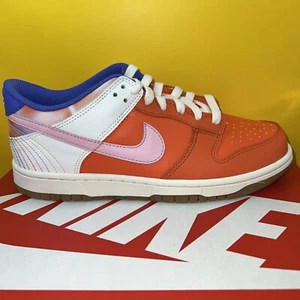 Nike Dunk Low SE GS Naranja/Medio Suave, Rosa FN0600-801 Niños Talla 6Y Suela de Goma NUEVO - Imagen 1 de 5