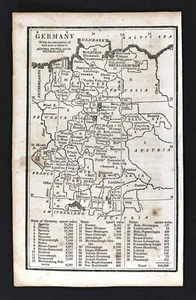 1830 Nathan Hale Map Germany Frankfurt Bremen Heidelburg Hanover Gotha Hesse DE - Picture 1 of 2