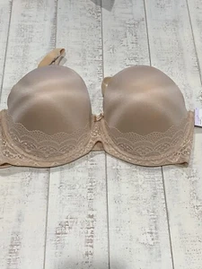 Women's Plunge Coverage Push-Up Strapless Bra 40C Beige - Picture 1 of 5