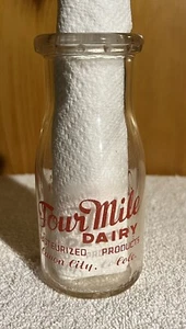 Dairy Bottle Four Mile Canon City Co One Pint Sterilized Vintage - Picture 1 of 7