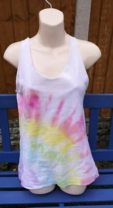 TIE DYE vest Top Hipster Fashion Tye Die Tshirt Festival Grunge Rainbow S nhs - Picture 1 of 4
