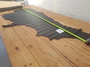 Matt Black Fine Grain Calf Side Leather 1.2-1.5mm Thick Top Quality EB245 - Picture 1 of 9