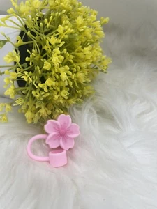 Nuevo Pink Stanley Sakura Flor de Cerezo Flor Paja Cubierta Topper - Imagen 1 de 4