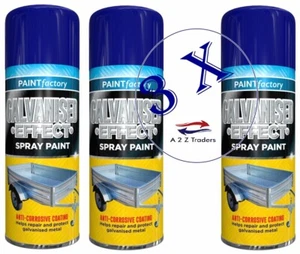 3 x Verzinkter Effektlack Auto Spraydose Hohe Dichte Reparatur & Schutz 400ml - Bild 1 von 1