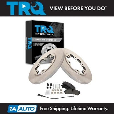 TRQ Rear Brake Pad & Rotor Kit Fits 2020-2022 Ford Transit-350 HD - Image 1 of 4