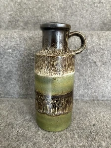 Scheurich Green Lava Vase Jug Bottle MCM 407-20 Mid Century West Germany 8" - Picture 1 of 8