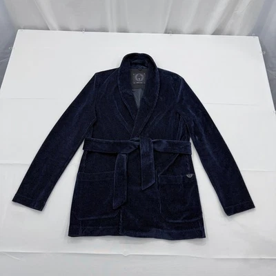 T-Jacket by Tonello Open Belted Corduroy Blazer Womens Medium Blue Jacket Italy - Image 1 of 4