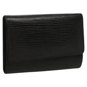 Louis Vuitton 6 Key Holder Black Leather Wallet Authentic - Picture 1 of 17