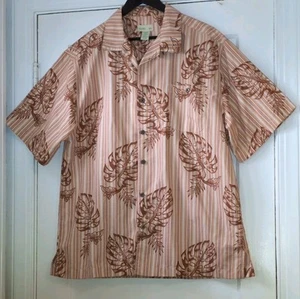 Men's Orange Stripe Pattern Trader Bay Hawaiian Shirt, Size XXL - Picture 1 of 3