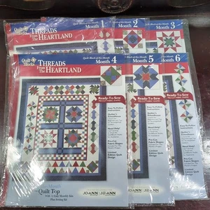 Bloque de edredón Joann Fabric Threads from the Heartland del mes 1-6 NUEVO *Leer - Imagen 1 de 8