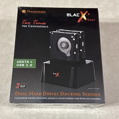 Thermaltake BlacX Duet Dual HDD Dock eSATA USB 2.0 Hard Drive Docking Station - Image 1 of 4