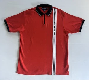 VTG XL POLO SPORT RALPH LAUREN Logo Pullover Shirt Rugby 90s Y2K Orange - Picture 1 of 6