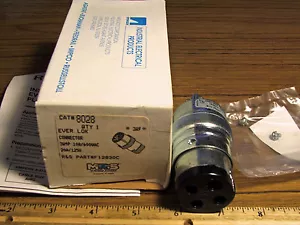 Conector de enchufe hembra RUSSELLSTOLL EverLok 3 cables 4 polos 20A 125V 10A 250V/600VAC - Imagen 1 de 4