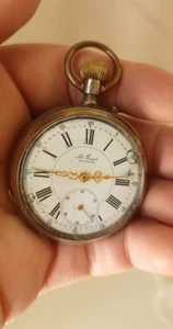 TISSOT GENEVE SILVER POCKET WATCH OROLOGIO DA TASCA MONTRE A GOUSSET TASCHENUHR - Imagen 1 de 7