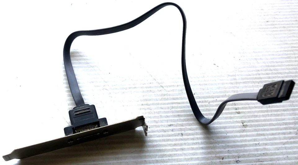 Male STAT to Female eSata Back of Case External Port From SATA Motherboard Point - Image 1 of 2