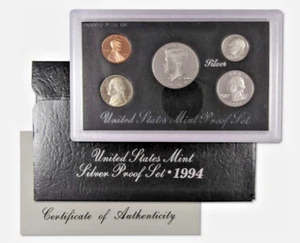 1994 Silver Proof Set U.S. Mint Original Government Packaging OGP COA - Picture 1 of 1
