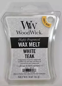1 YANKEE CANDLE WOODWICK WHITE TEAK HIGHLY FRAGRANCED SCENTED WAX MELTS - Picture 1 of 3