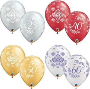 11" QUALATEX AGE WEDDING ANNIVERSARY QUALITY HELIUM AIR LATEX BALLOONS MILESTONE - Picture 1 of 5