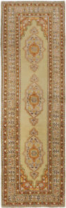 Vintage Hand-Knotted Area Rug 2'1" x 6'8" Traditional Wool Carpet