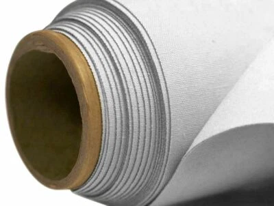 Crisp White Cotton Thermal Curtain Blind Lining 3Pass Blackout Reversible Fabric - Image 1 of 4