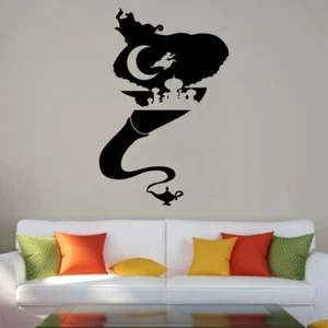 Lámpara Aladdin Genie Castillo Vinilo Pared Arte Pegatina para Hogar Escuela Niños Calcomanía de Habitación - Imagen 1 de 5