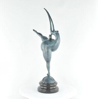 Estatua Desnudo Acróbata Sexy Moderno Estilo Art Deco Estilo Bronce Sólido Firma • 621.80€