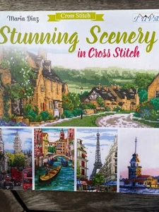 Atemberaubende Landschaft im Kreuzstich Maria Diaz Paris, London, Venedig, Cotswolds - Bild 1 von 15