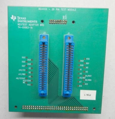 Placa adaptadora Texas Instruments Nexttest BQ4XX 28 pines módulo de prueba 1063a Foto 1 de 2