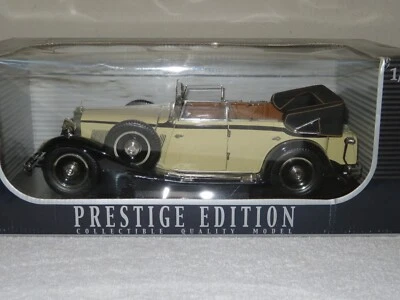 PRESTIGE EDITION 1932 MAYBACH DS8 ZEPPELIN BEIGE OPENING DOORS & HOOD 1:18 ANSON - Image 1 of 4