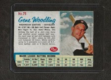 1962 Post Cereal #71 Gene Woodling, Washington Senators, VG-EX, Rare!