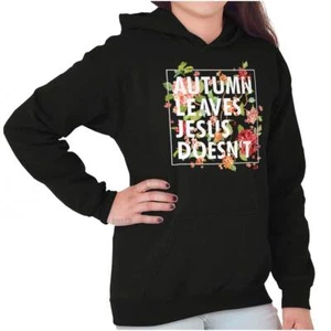 Fall Season Autumn Flowers Jesus Doesn't Youth Girls Hoodie Sweatshirts Kids - Picture 1 of 7