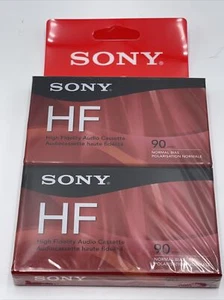 Sony HF Alta Fidelidad Normal Sesgo Audio Cassette 90 minutos NUEVO sellado paquete de 2 - Imagen 1 de 4