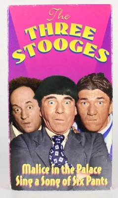 The Three Stooges - Sing a Song of Six Pants/Malice in the Palace (VHS, 2000) - Image 1 of 2
