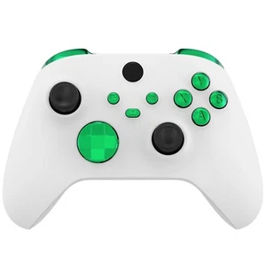 Xbox Series X / S Controller Chrome Green Full Button Replacement Kit ABXY D Pad - Picture 1 of 7