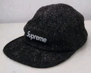 FW18 Supreme Loro Piana Wool camp cap Hat Fabric Made In Italy Herringbone - Picture 1 of 6